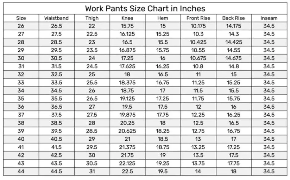 Black Denim Work Pants