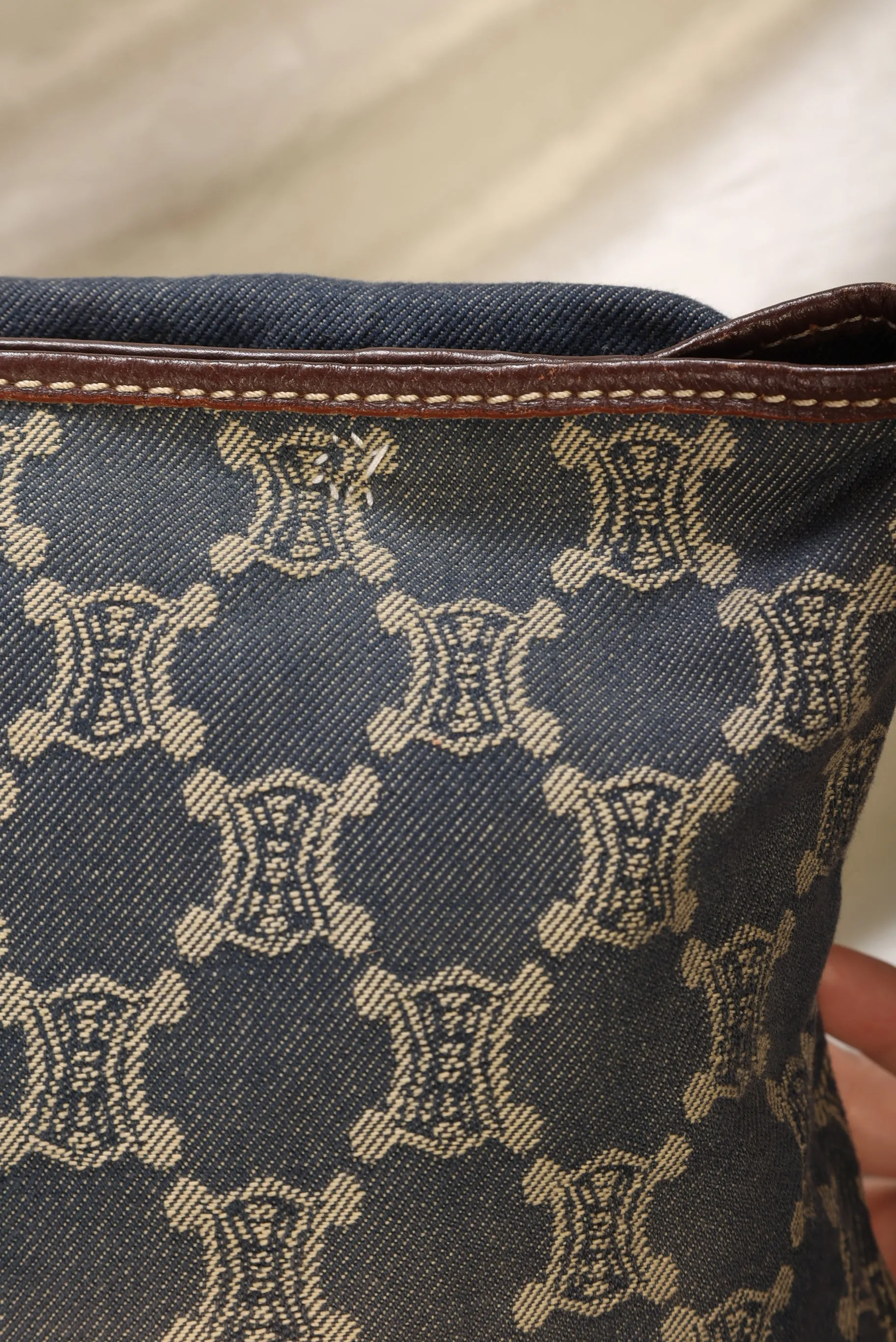 Celine Triomphe Denim Backpack