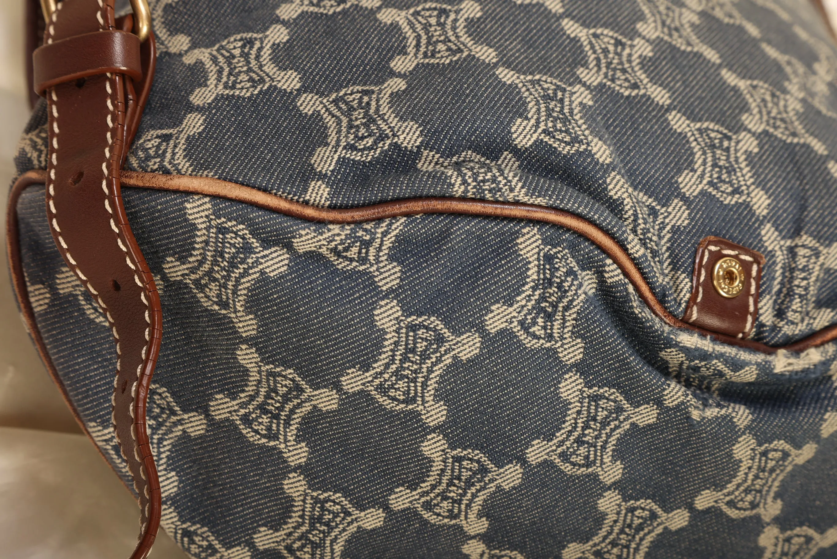 Celine Triomphe Denim Backpack