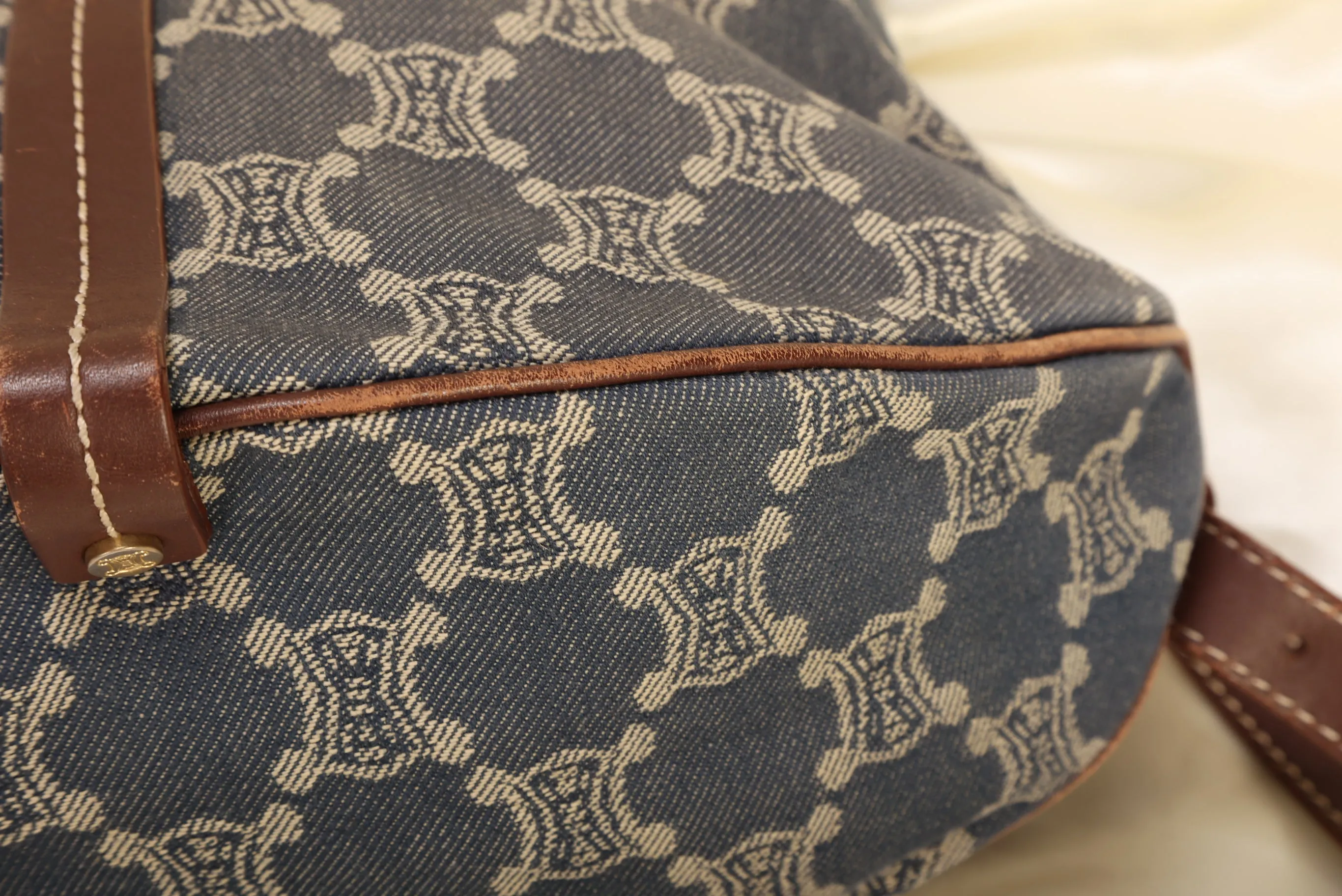 Celine Triomphe Denim Backpack