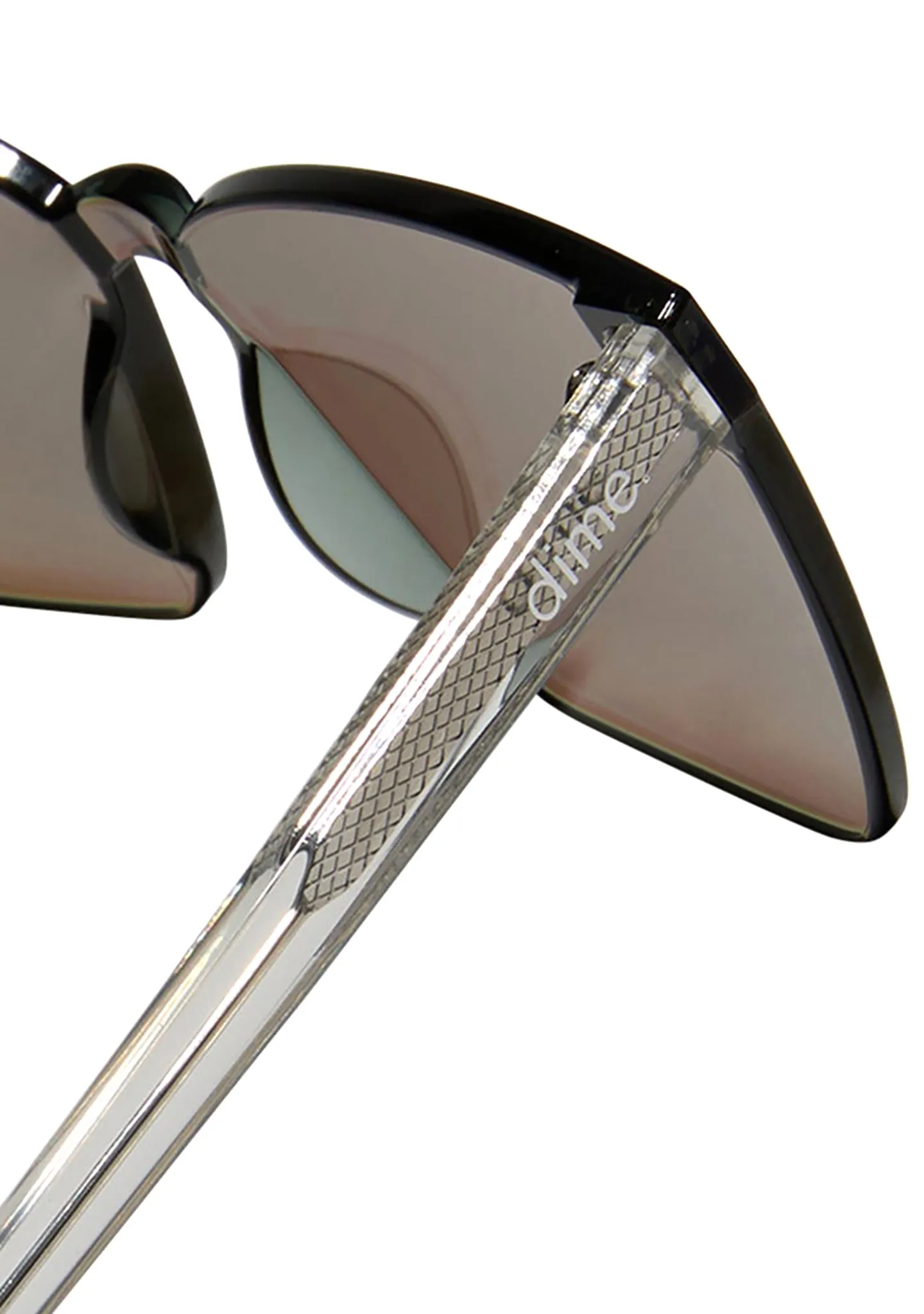 Glendale Sunglasses in Crystal Clear Cyan Mirror