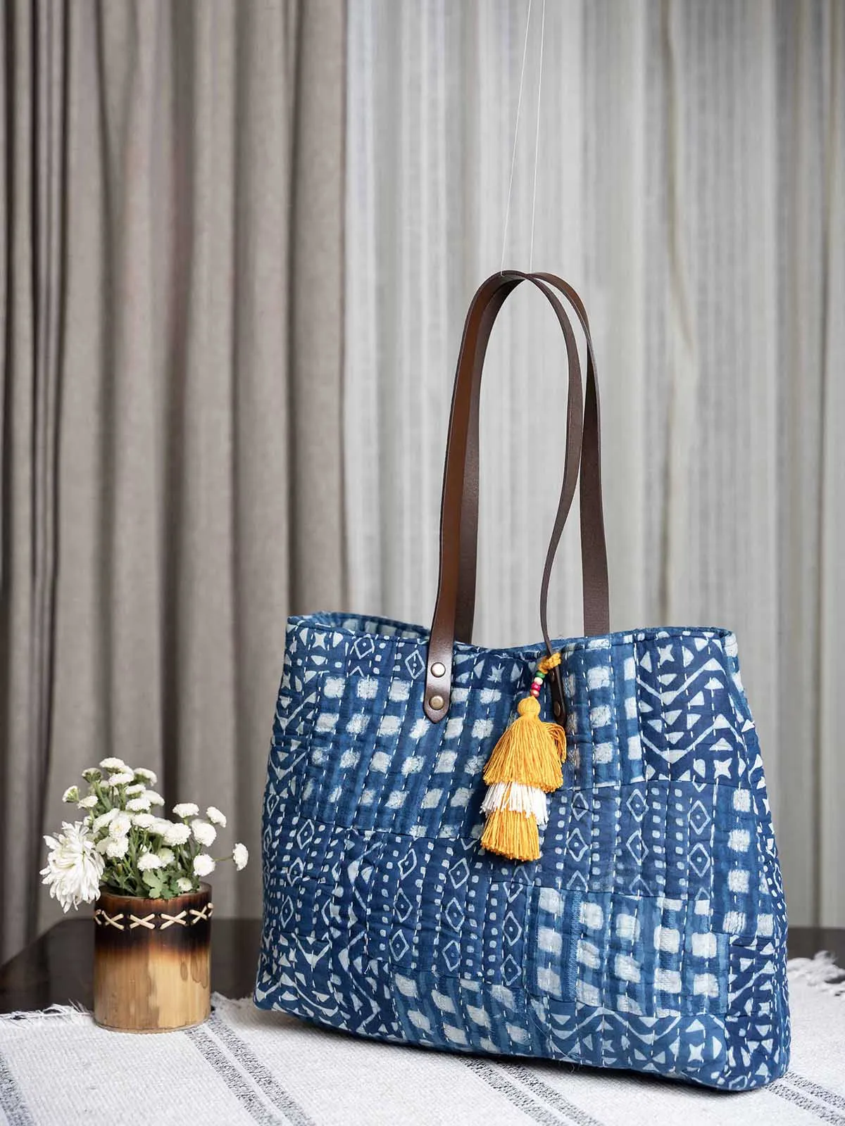 Gopal Bag with Indgo Patch Work