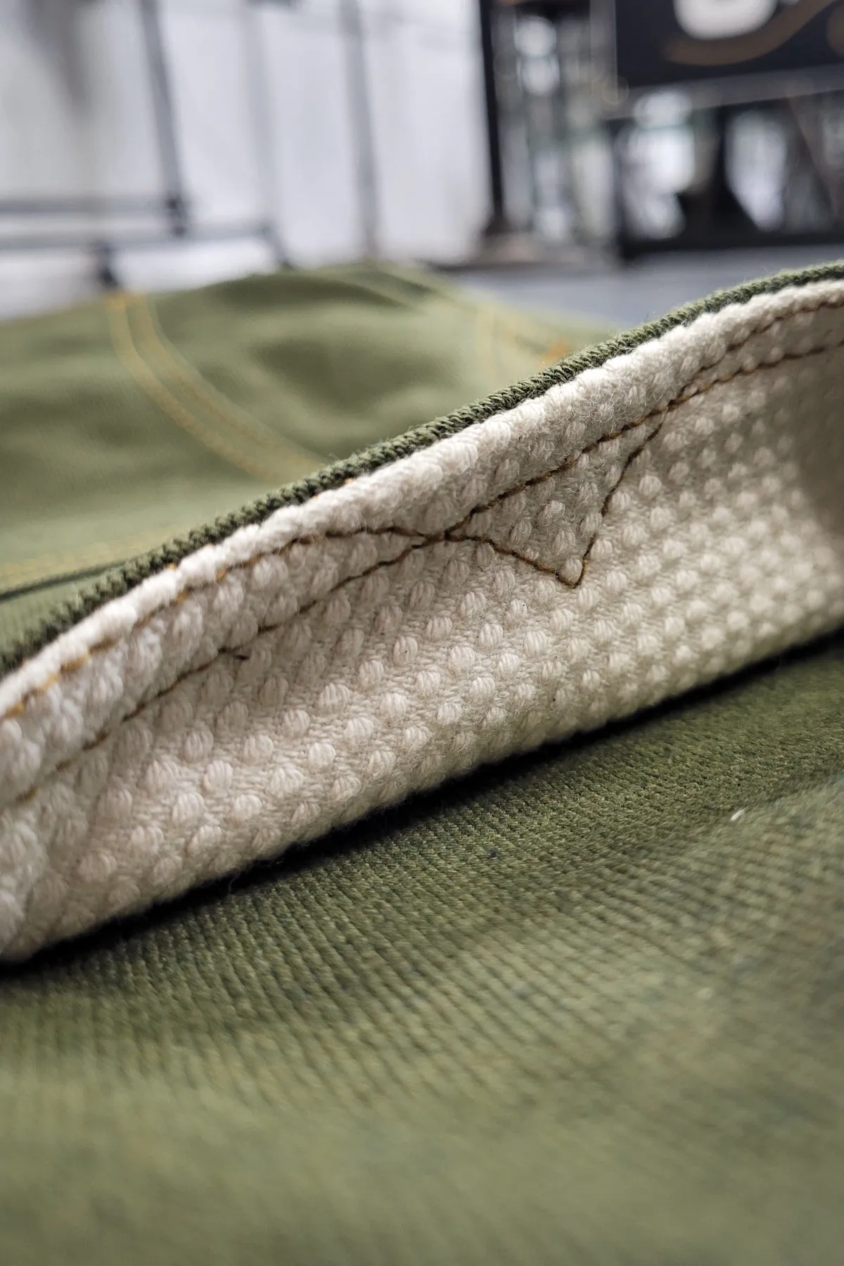 Green Denim Work Pants