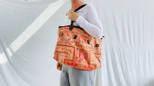 Large Vintage Hmong Bag. Embroidered Applique from Thailand
