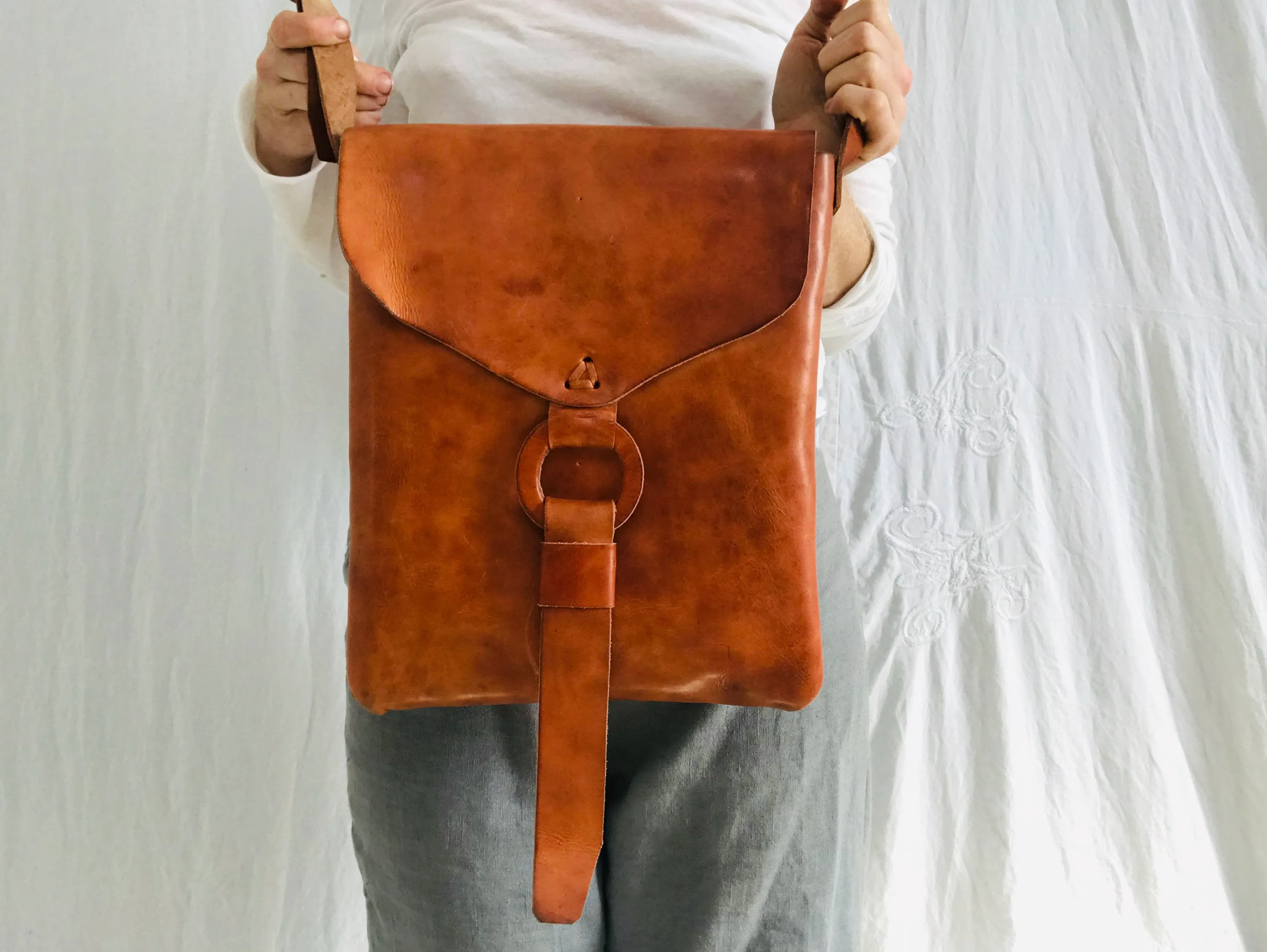 Leather Bag Case. Chiapas, Mexico.