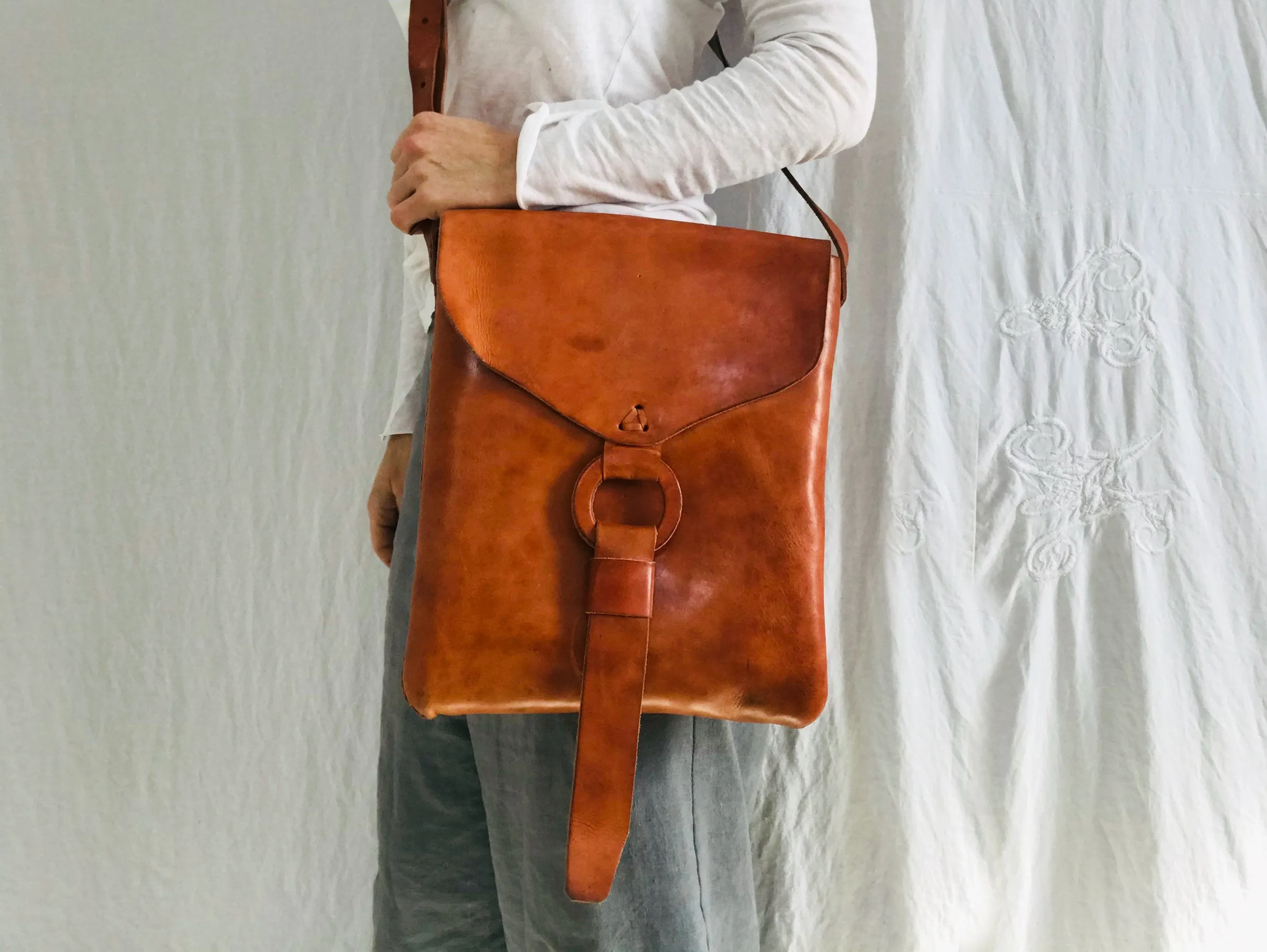 Leather Bag Case. Chiapas, Mexico.