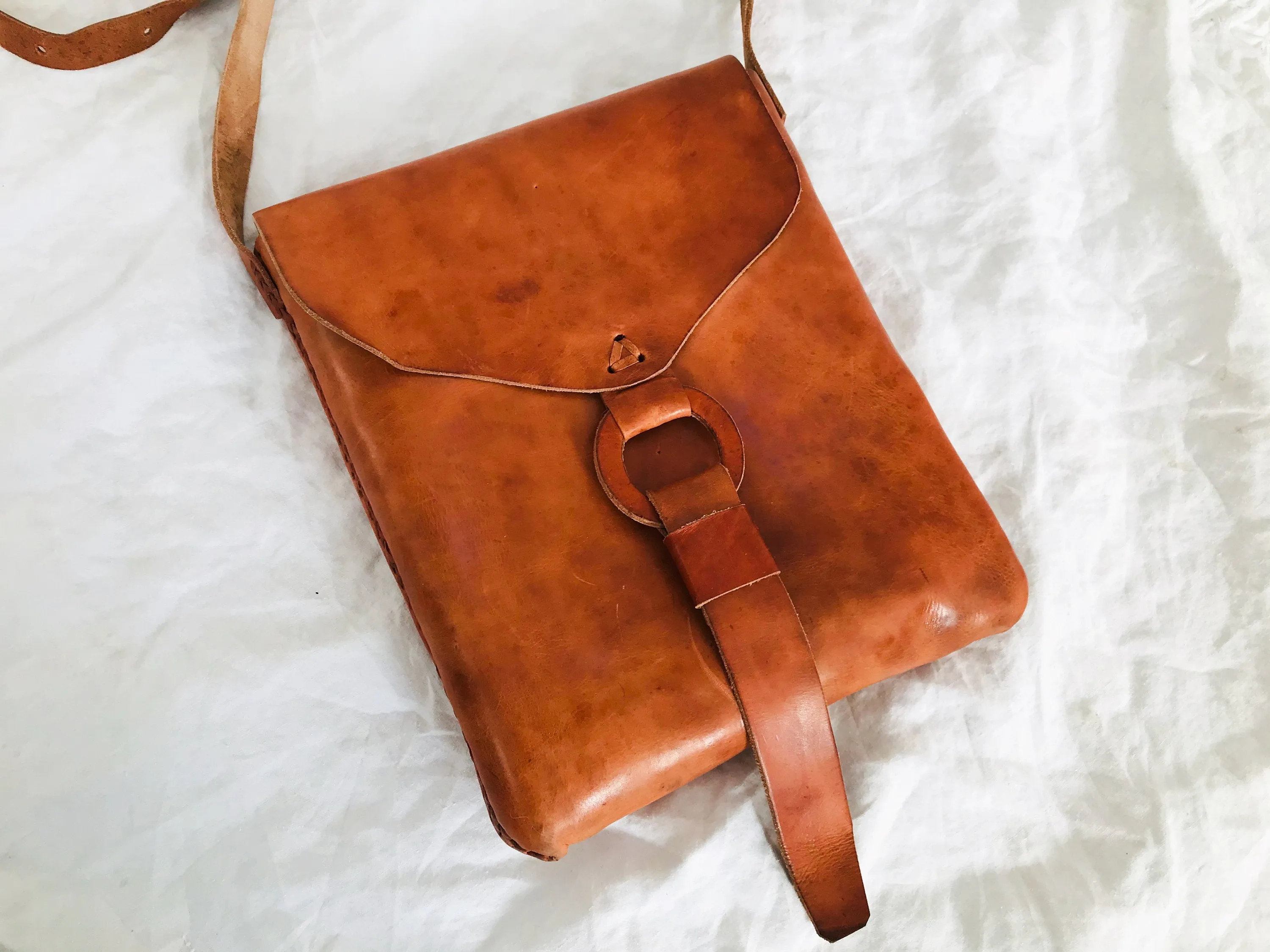 Leather Bag Case. Chiapas, Mexico.