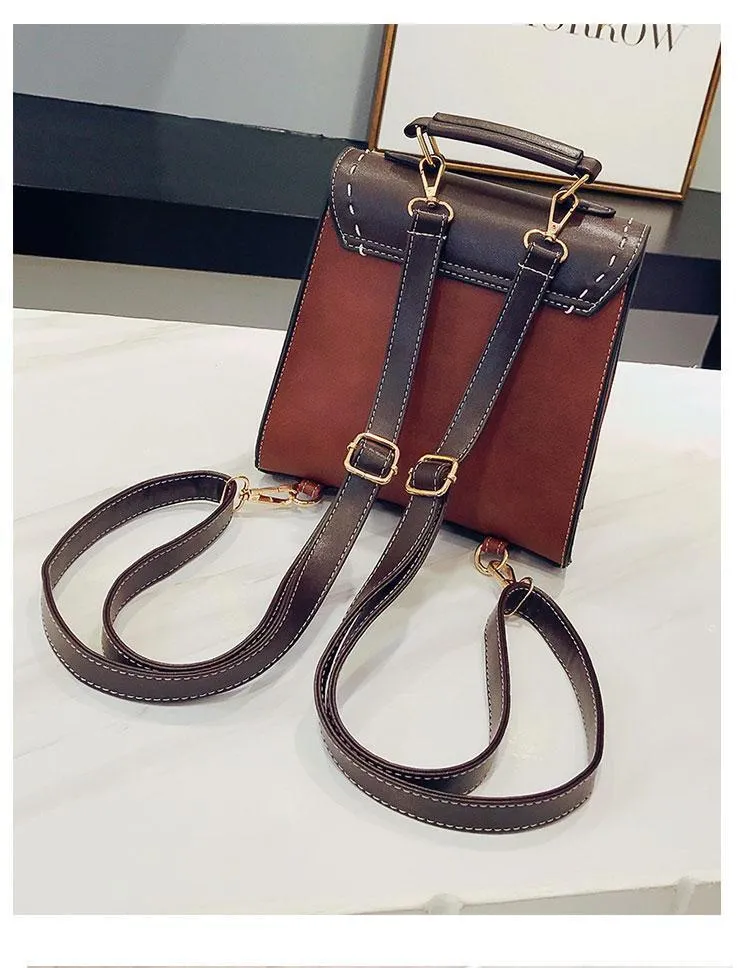 Little Bee Vintage Faux-Leather Backpack