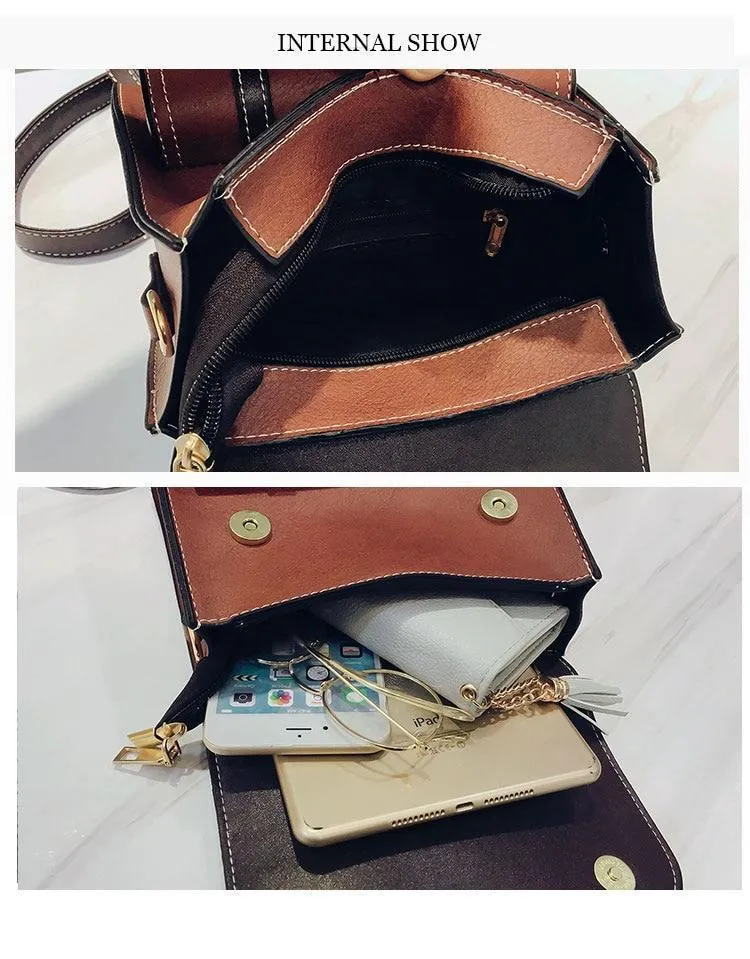 Little Bee Vintage Faux-Leather Backpack