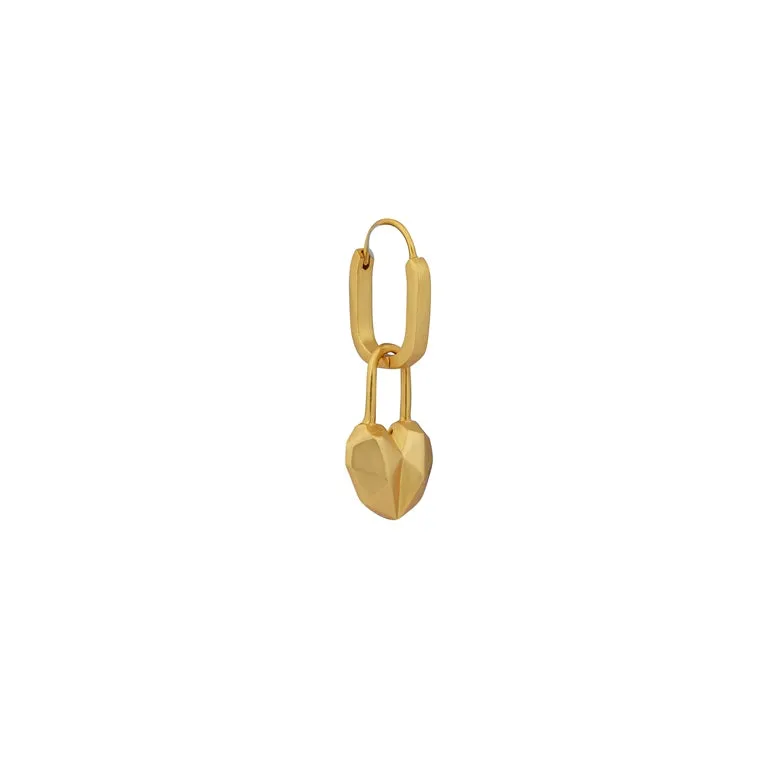 Lock of Hearts Hoop Earrings