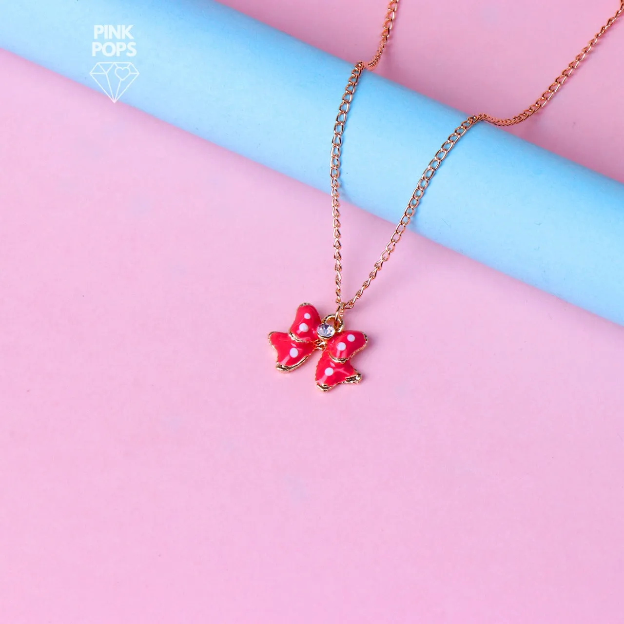Polka Bow Pendants