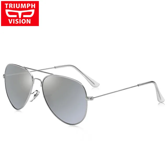 TRIUMPH VISION HD Polarized Aviator Sunglasses Women Pink Mirror Pilot Polaroid Sun Glasses For Women Brand Shades Oculos Female