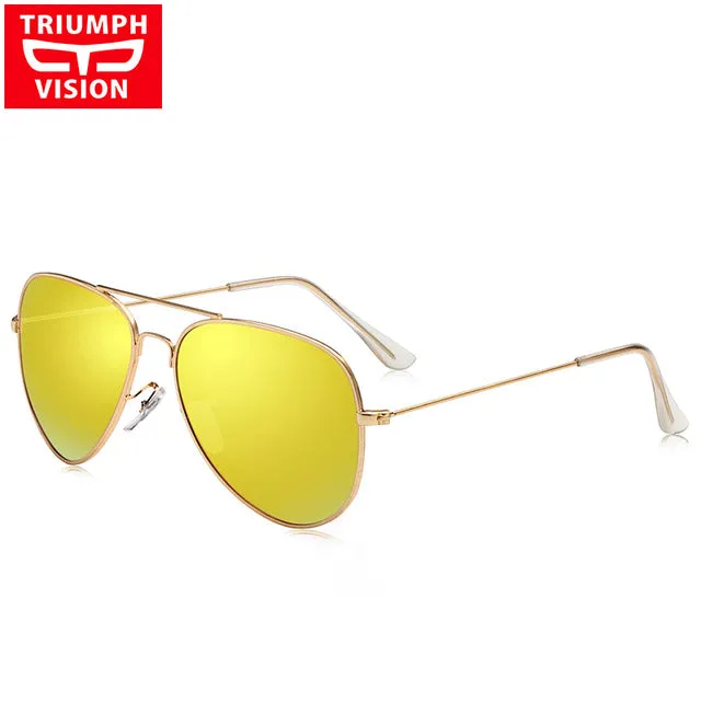 TRIUMPH VISION HD Polarized Aviator Sunglasses Women Pink Mirror Pilot Polaroid Sun Glasses For Women Brand Shades Oculos Female