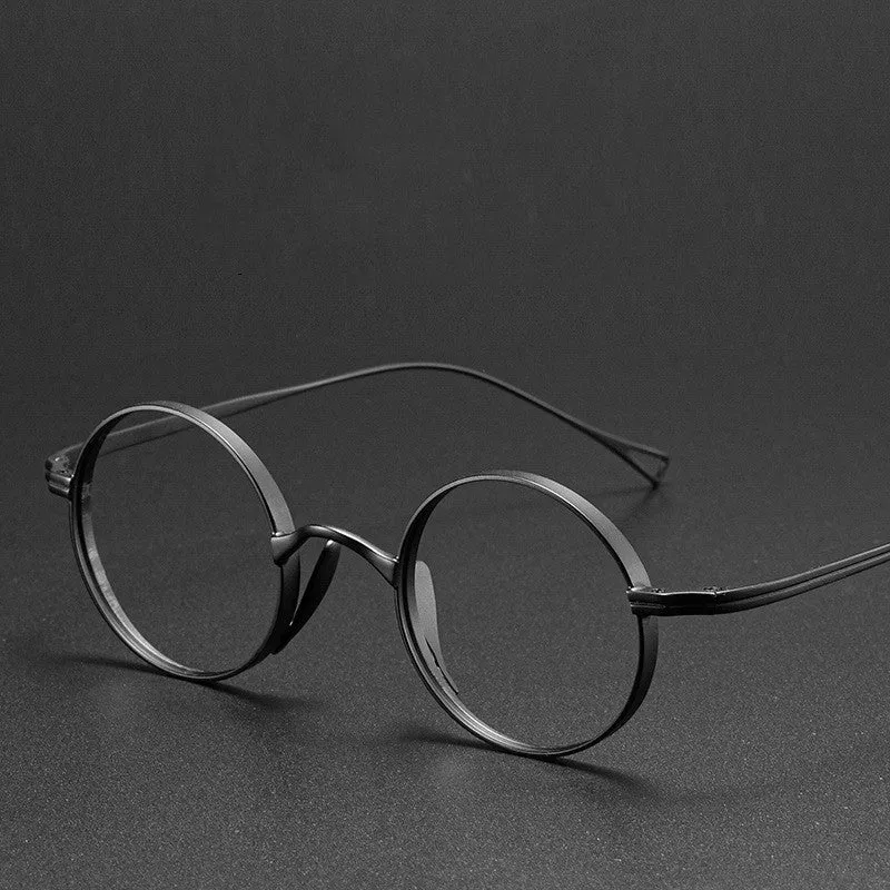 Vintage Pure Titanium Round Glasses Frame